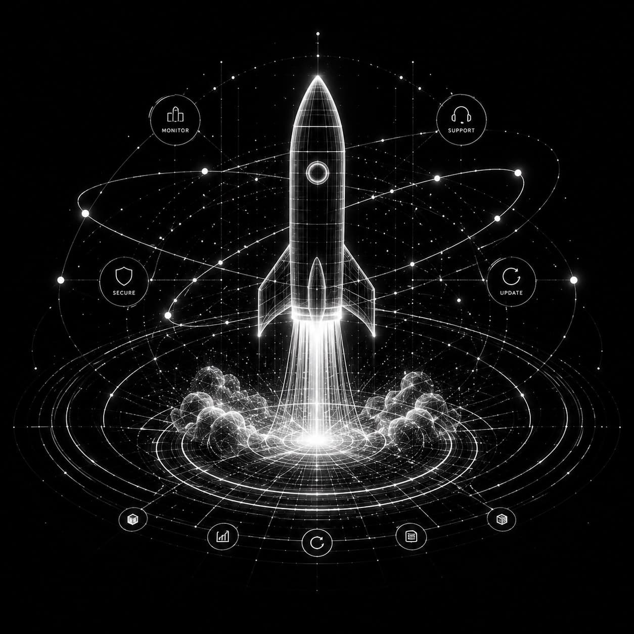Launch & Care — process visual